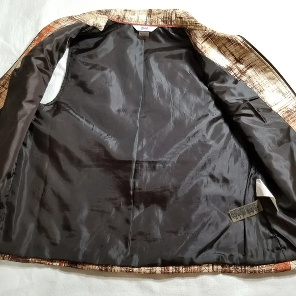 Alia Orange And Brown zip Up Size 12 petite vest - Picture 7 of 8